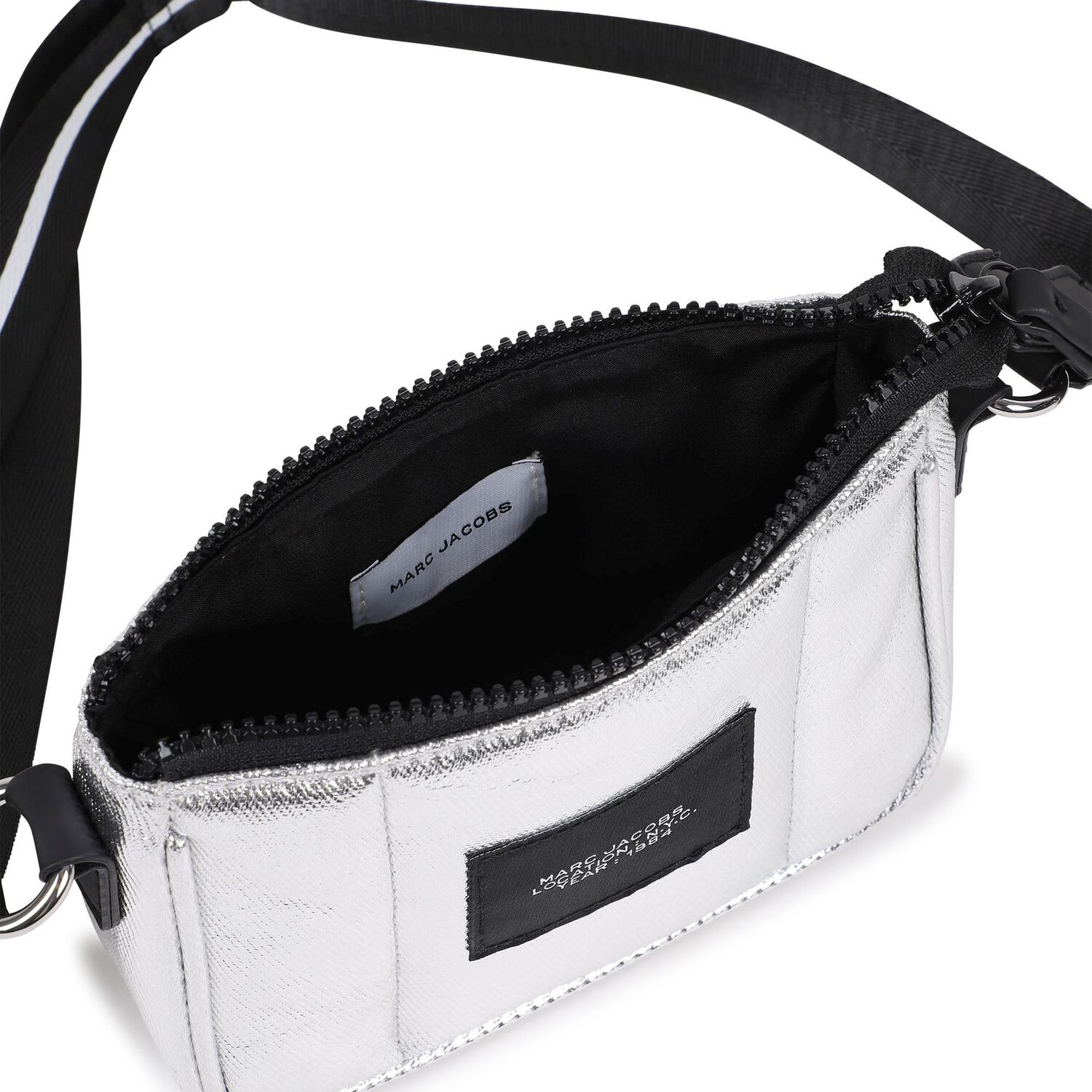 Girls Silver Logo Handbag, 1, hi-res