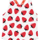 Girls White Strawberry Swimsuit, 1, hi-res