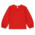 Younger Girls Red Long Sleeve Top, 1, hi-res