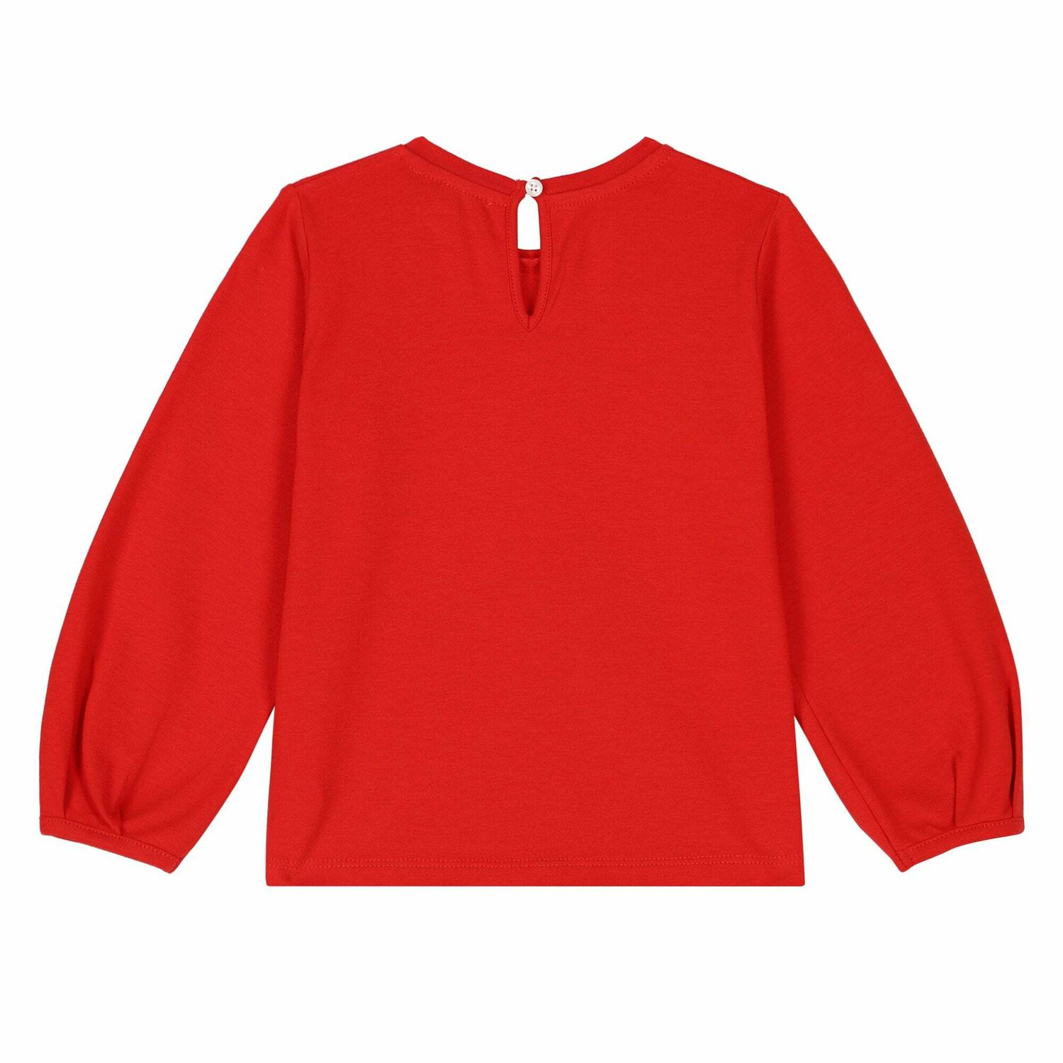 Younger Girls Red Long Sleeve Top, 1, hi-res