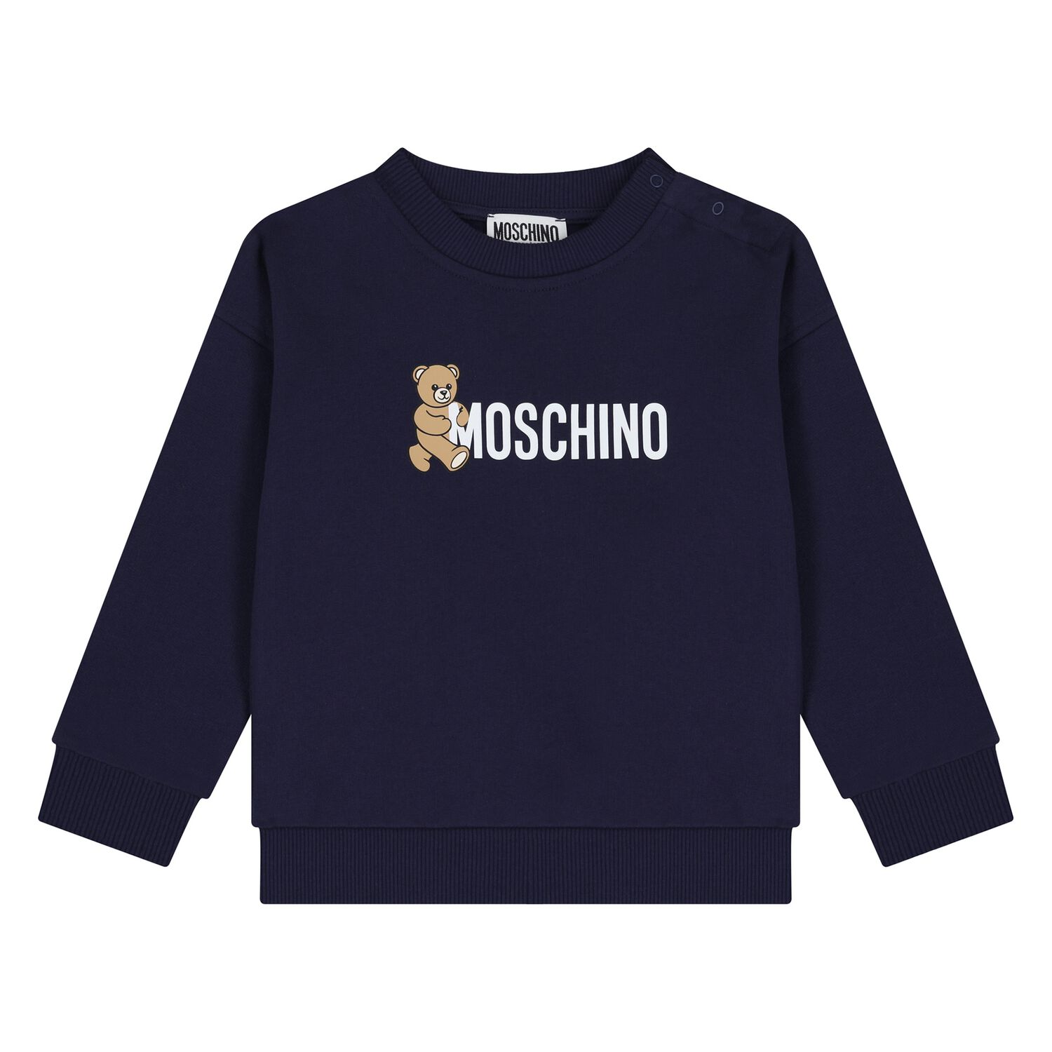 Younger Navy Blue Teddy Bear Logo Sweatshirt, 2, hi-res