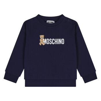 Younger Navy Blue Teddy Bear Logo Sweatshirt