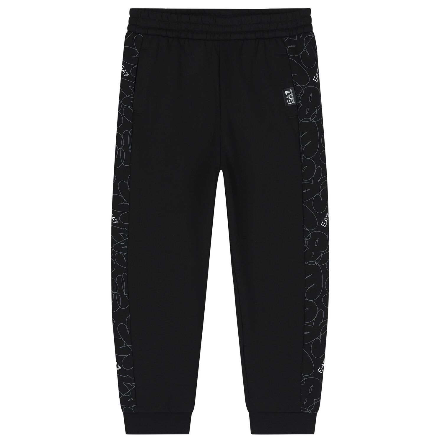 Boys Black Logo Joggers, 1, hi-res