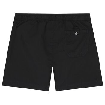 Boys Black Logo Swim Shorts