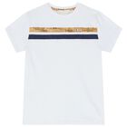 Boys White Logo Shorts Set, 1, hi-res