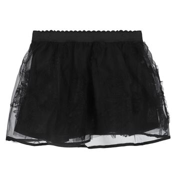Younger Girls Black Tulle Skirt