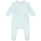 Baby Boys Blue Bear Babygrow, 2, hi-res