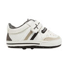 Baby Boys White & Navy TrainersÃ‚Â , 1, hi-res