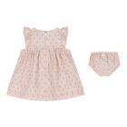 Baby Girls Beige Dress Set, 2, hi-res