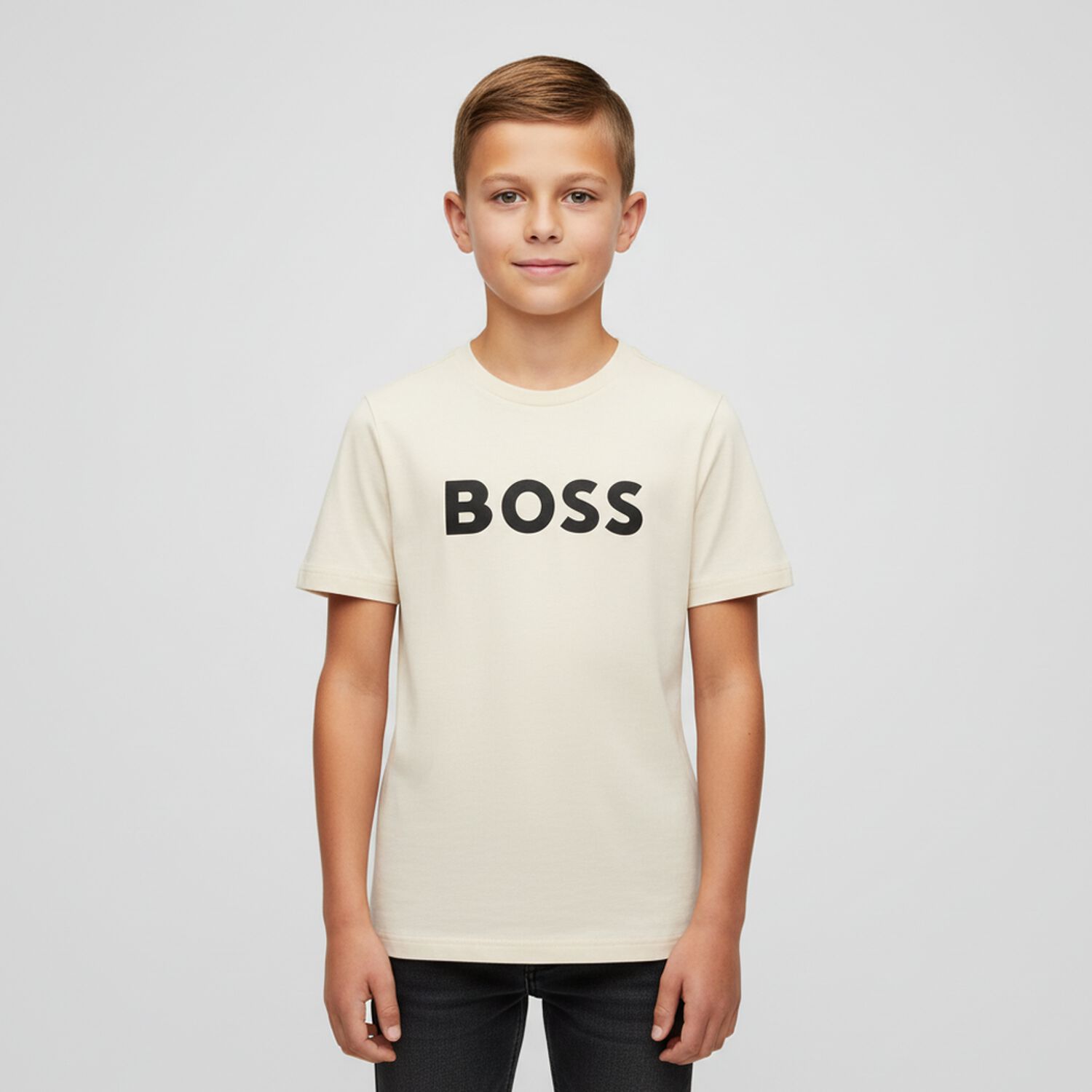 Boys Ivory Logo T-Shirt, 2, hi-res