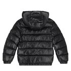Boys Black Aubert Down Puffer Jacket, 1, hi-res