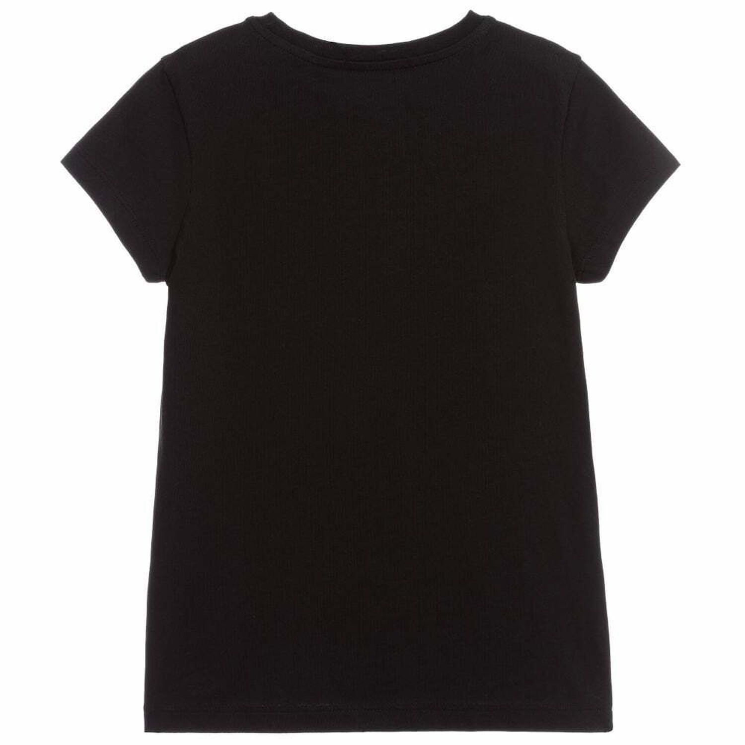 Girls Black Logo T-Shirt, 1, hi-res