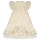 Girls Beige Lace Sequin Christina Dress, 1, hi-res