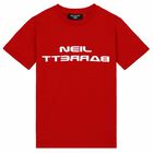 Boys Red Logo Printed T-Shirt, 1, hi-res