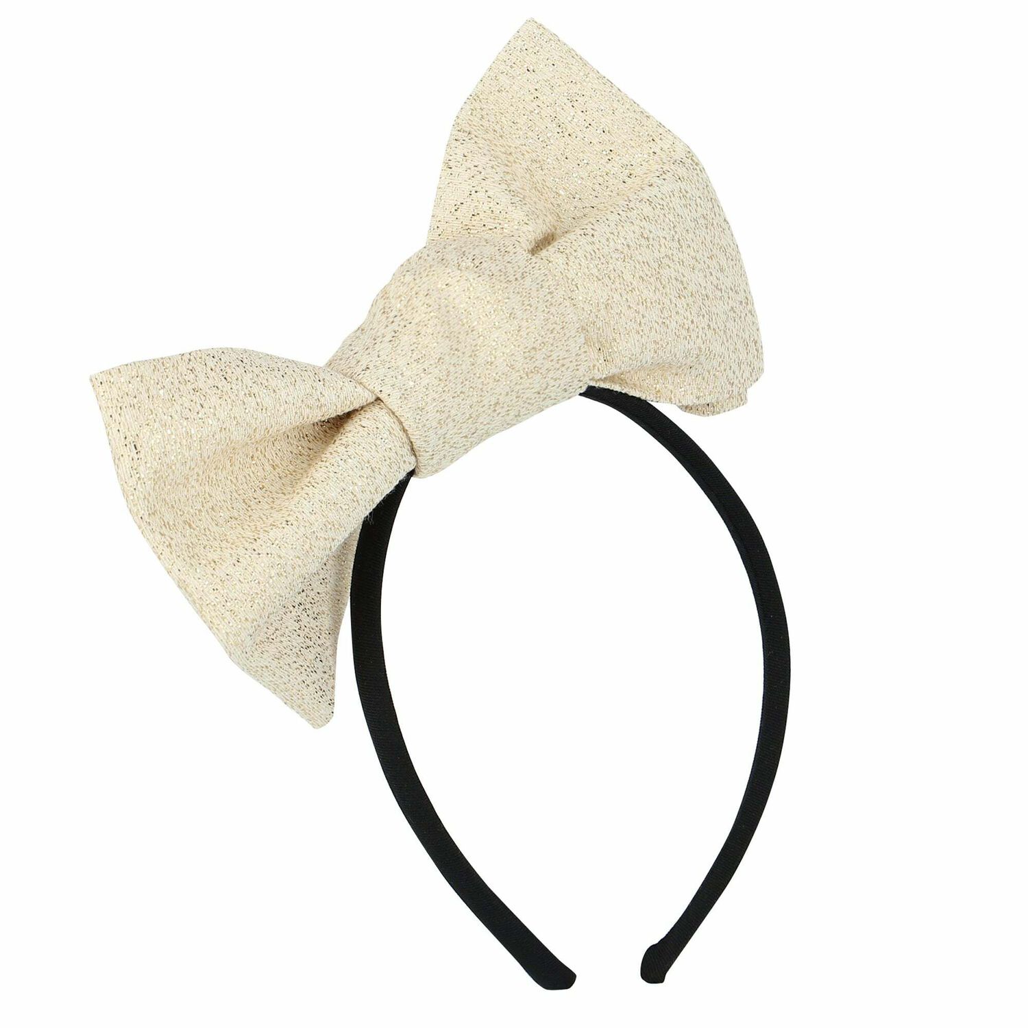 Girls Gold Bow Headband, 1, hi-res image number null