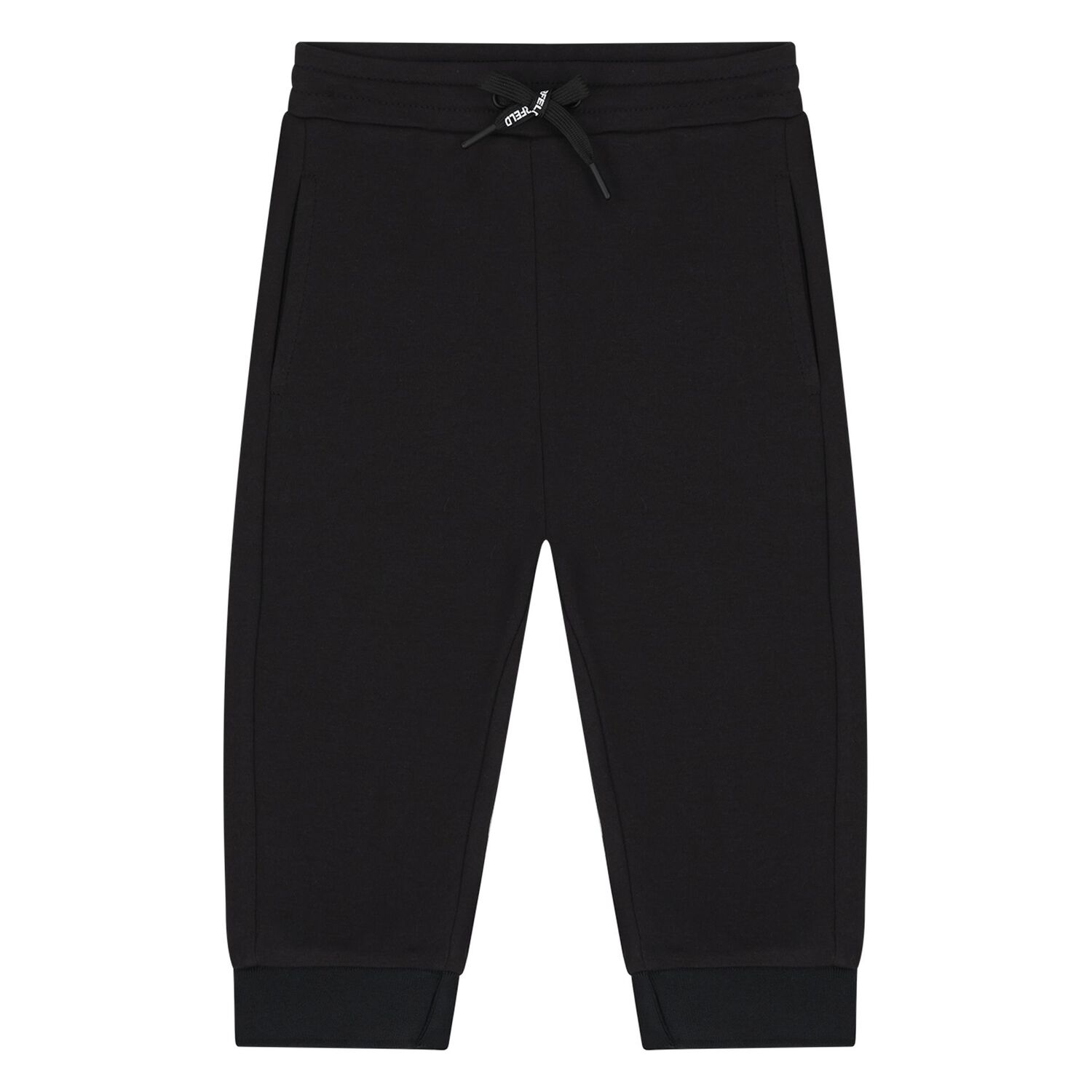 Younger Boys Ivory & Black Ikonik Karl Trouser Set, 1, hi-res