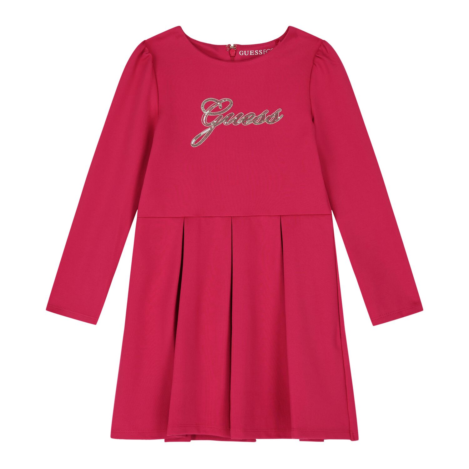 Girls Pink Logo Dress, 2, hi-res