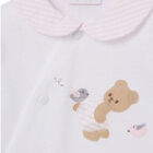 Girls White & Pink Babygrow, 1, hi-res
