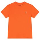 Boys Orange Logo T-Shirt, 1, hi-res