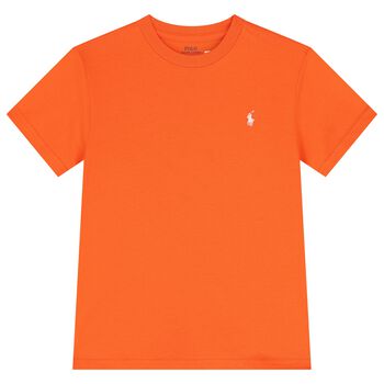 Boys Orange Logo T-Shirt