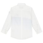 Boys White Logo Shirt, 1, hi-res