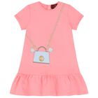 Younger Girls Pink Logo Bag Dress, 4, hi-res