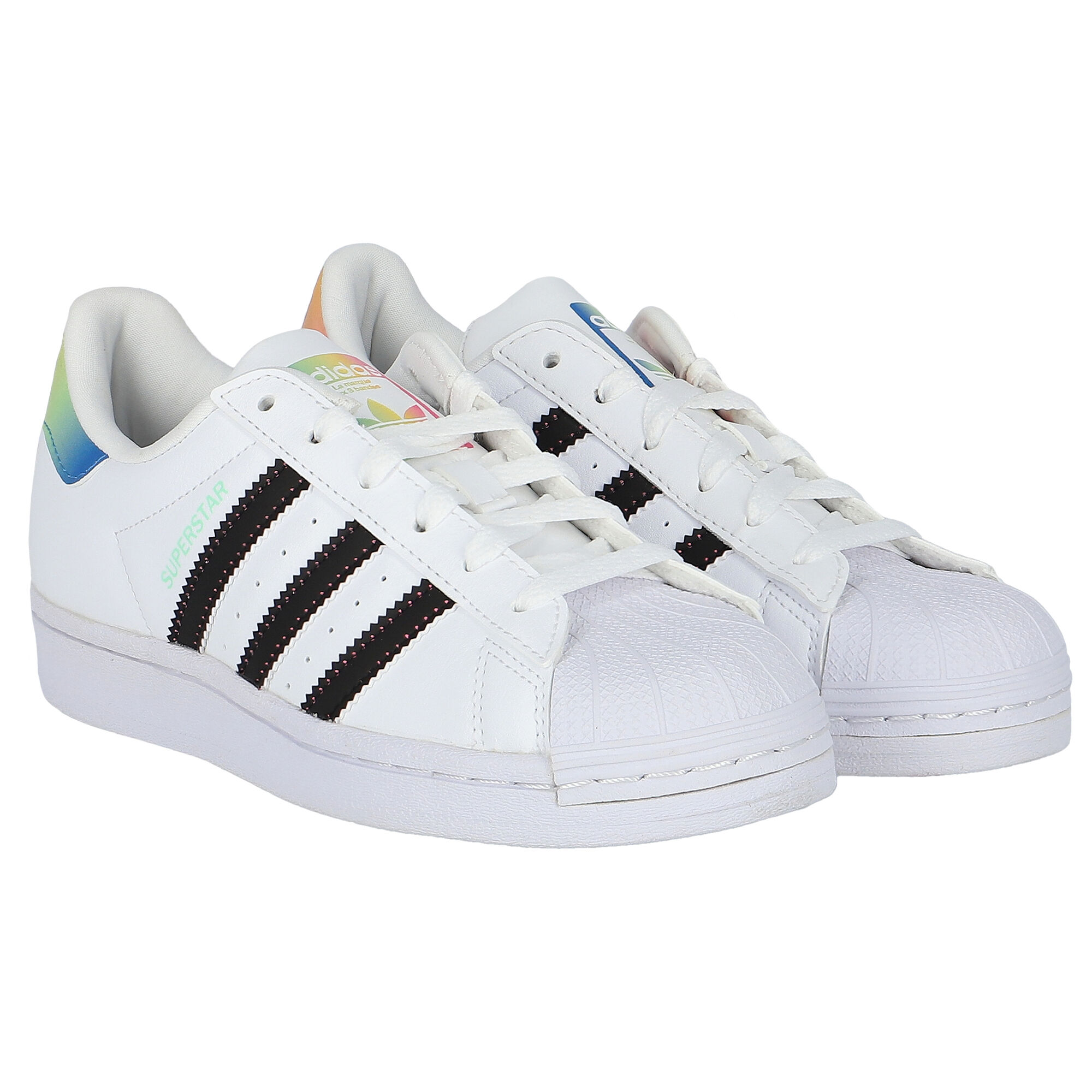 Adidas Kids Girls White Superstar J Trainers Junior Couture UK