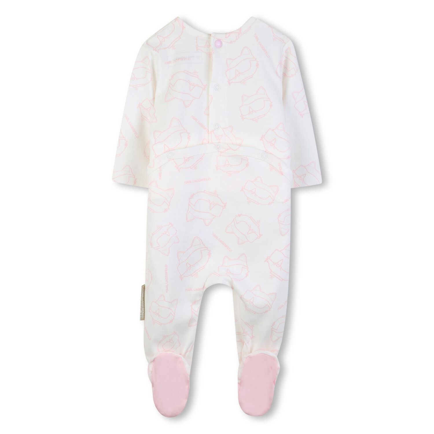 Baby Girls Pink & White Choupette Babygrow Gift Set, 1, hi-res