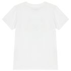 Boys White Teddy Bear Logo T-Shirt, 1, hi-res