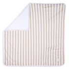 White & Beige Striped Logo Baby Blanket , 1, hi-res