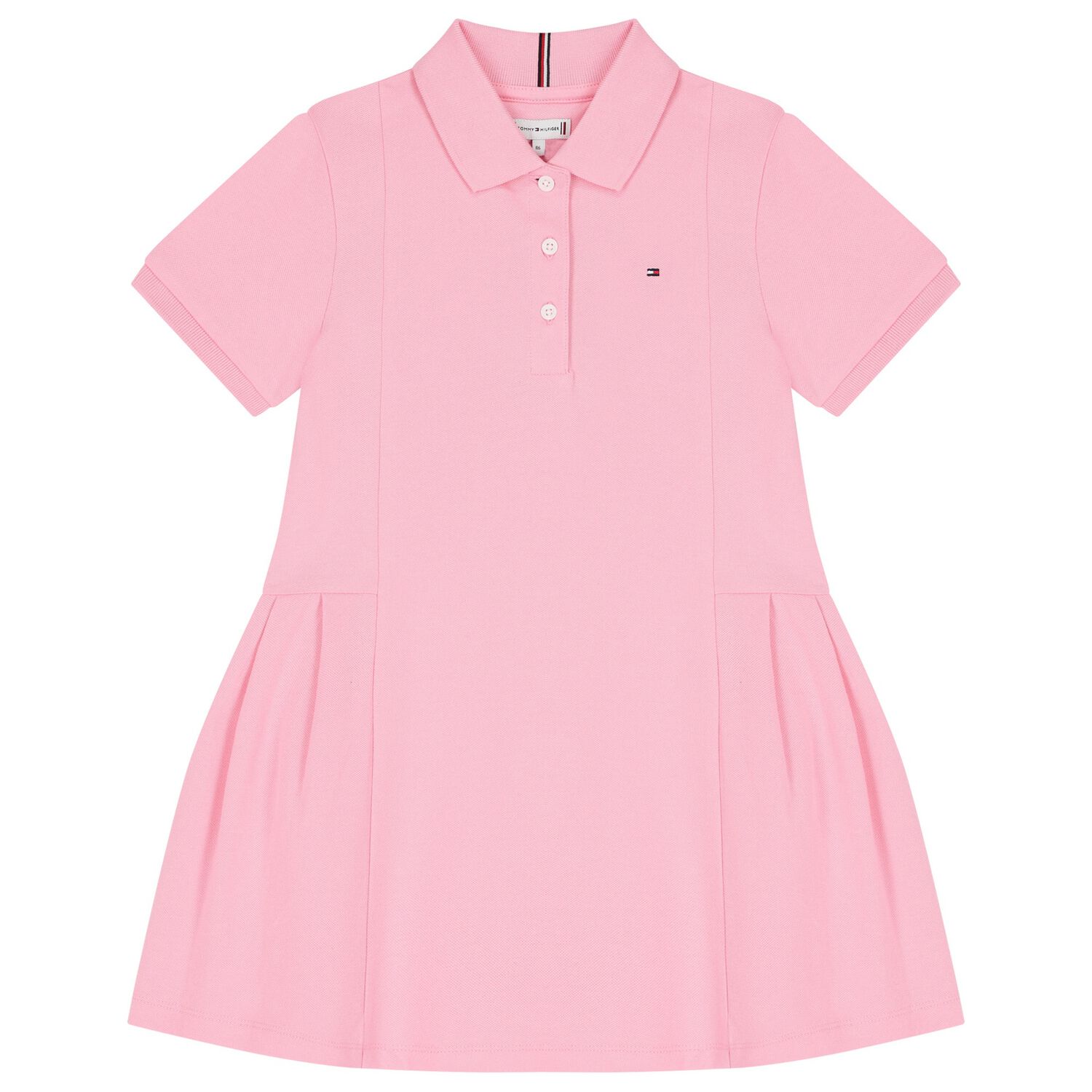 Girls Pink Logo Polo Dress, 1, hi-res image number null