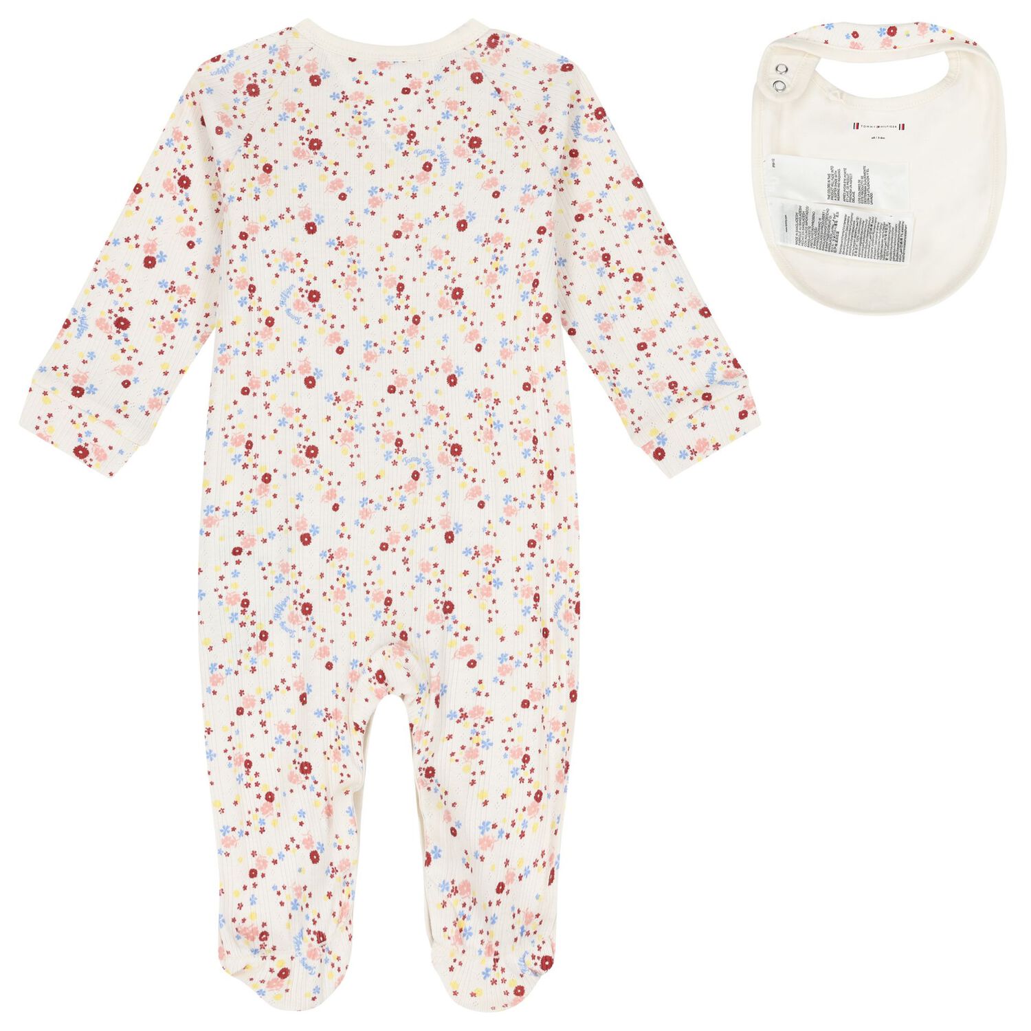 Baby Girls Ivory Logo Floral Babygrow Gift Set, 1, hi-res