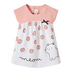 Baby Girls Pink & White Dress, 1, hi-res