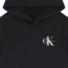Boys Black Logo Hooded Top , 1, hi-res