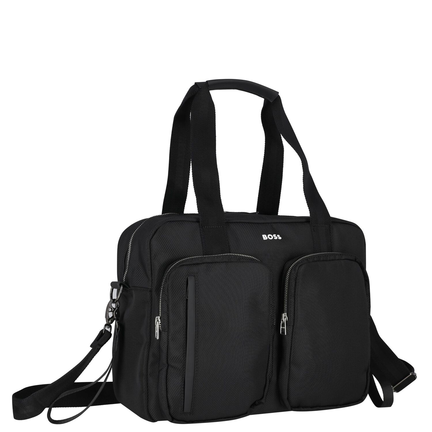 Black Logo Baby Changing Bag, 1, hi-res image number null