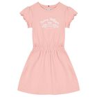 Girls Pink Logo Dress, 1, hi-res