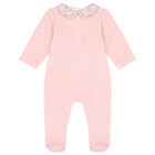Baby Girls Pink Babygrow, 1, hi-res