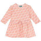 Younger Girls Pink Logo Dress, 1, hi-res