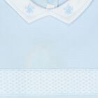 Baby Boys Embroidered Blue Babygrow, 1, hi-res