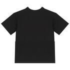 Boys Black Logo T-Shirt, 1, hi-res