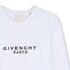 Girls White Logo Long Sleeve Top, 1, hi-res
