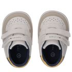 Baby Boys White & Beige Pre Walker Shoes, 1, hi-res