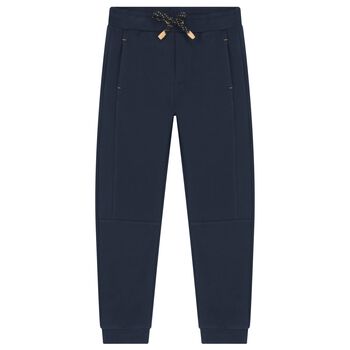 Boys Navy Blue Fleece Joggers