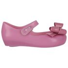 Girls Lilac Bow Jelly Shoes, 2, hi-res