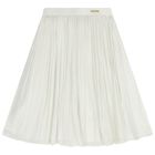 Girls Ivory Logo Skirt, 1, hi-res