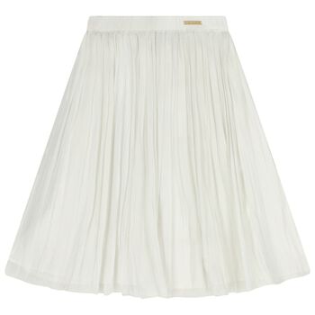 Girls Ivory Logo Skirt