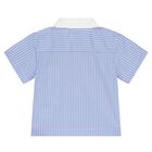 Boys Blue & White Ikonik Karl Shorts Set, 1, hi-res