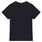 Younger Boys Navy Logo T-Shirt, 2, hi-res