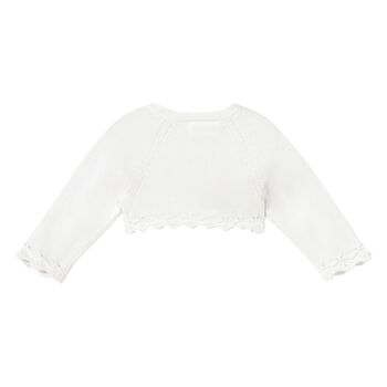 Baby Girls White Knitted Cardigan