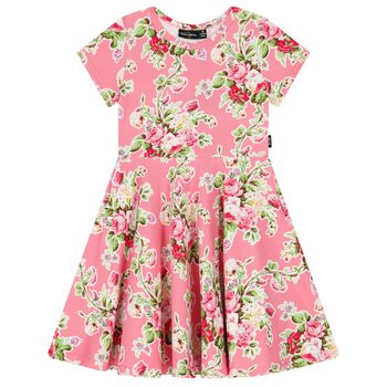 Girls Pink Floral Dress